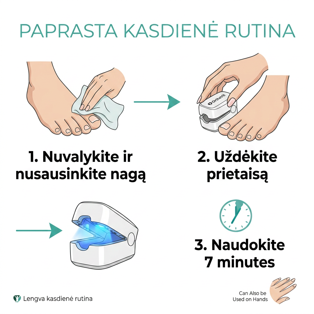 CLEARNAIL – LED PRIETAISAS NAGŲ PRIEŽIŪRAI