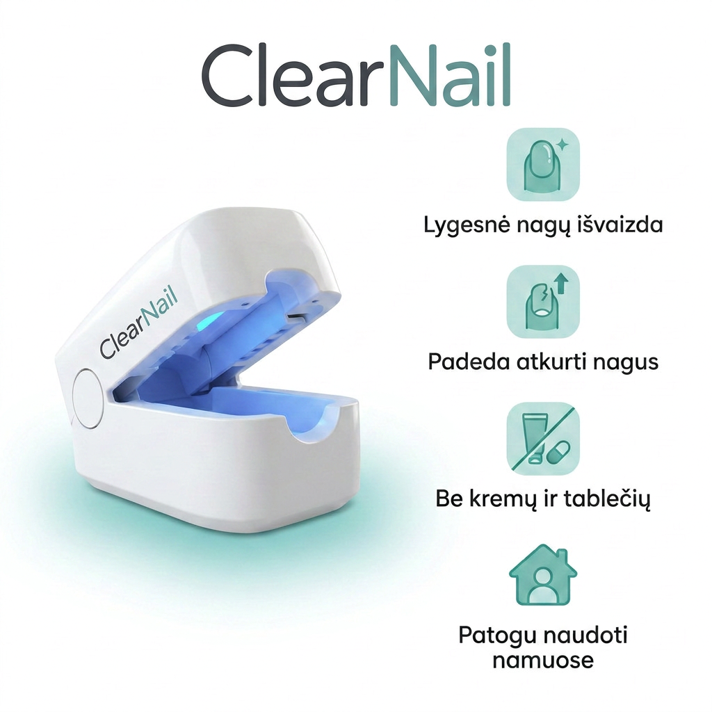 CLEARNAIL – LED PRIETAISAS NAGŲ PRIEŽIŪRAI