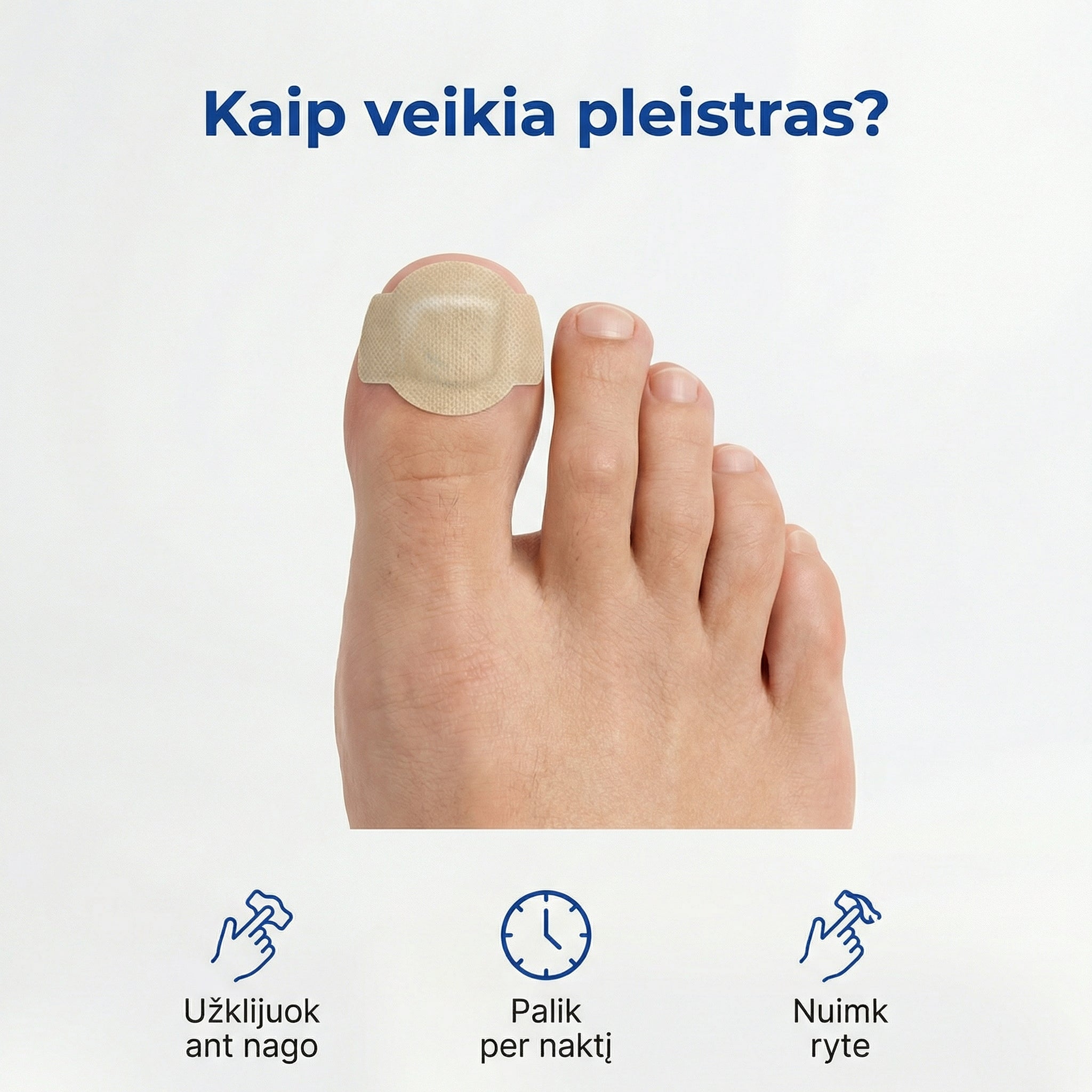 NAGUREX – Naktinis hidrogelio pleistras nuo nagų grybelio