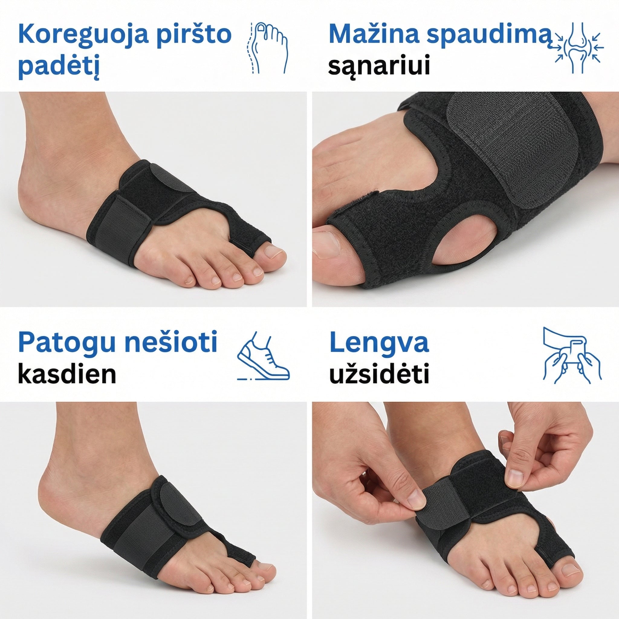 OrthoFlex - Pėdos Pirštų Deformacijos Korektorius