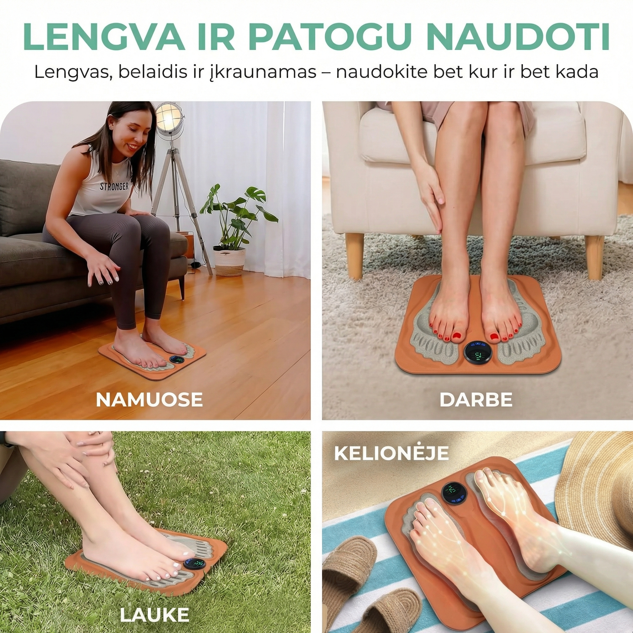 EMS Pėdų Masažuoklis – Atpalaiduojantis Masažas Namų Sąlygomis